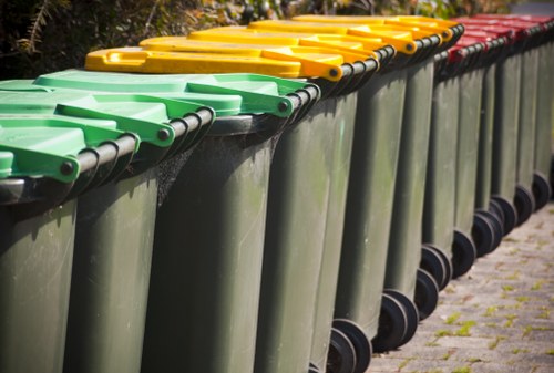 Professional waste management services at a building site