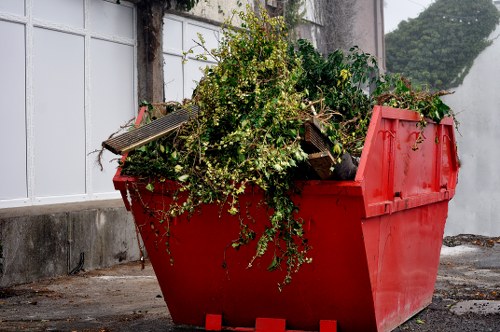 Recycling center handling different furniture materials